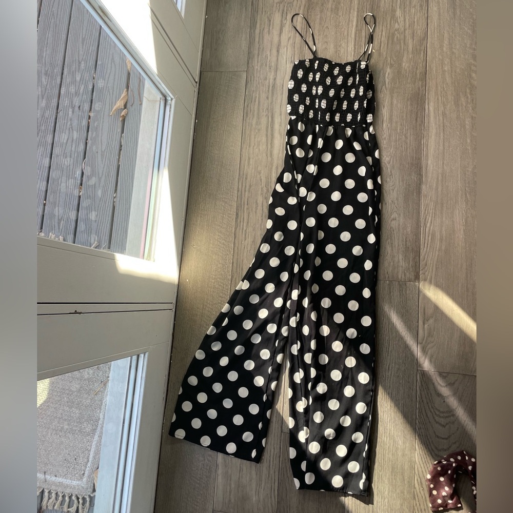 XS Anthropologie Polka Dot Jumpsuit